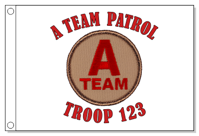 A-Team Patrol Flag - Red
