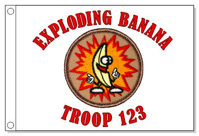 Dancing Banana Patrol Flag - Exploding