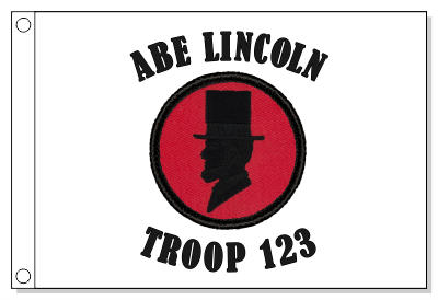 Retro Abe Lincoln Patrol Flag