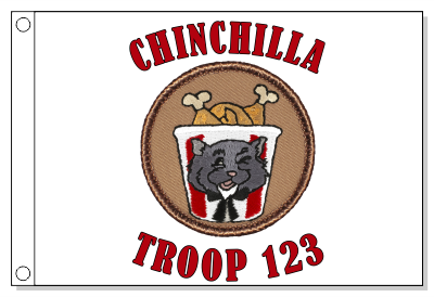 Chicken Fried Chinchilla Patrol Flag
