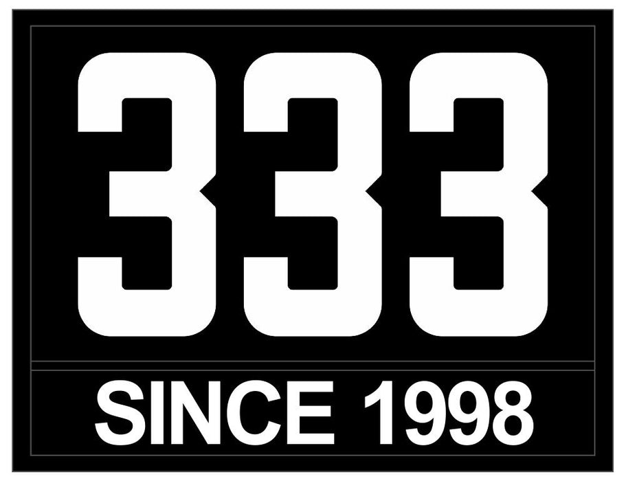 White on Black Caption Custom Sea Scout Ship Numbers