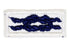 Sea Scout Quartermaster Knot Navy Blue on White Plastic Back