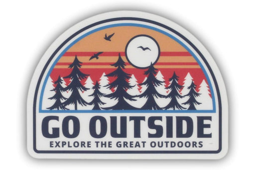Go Outside - Explore the Great Outdoors - Vinyl Sticker - Handmade