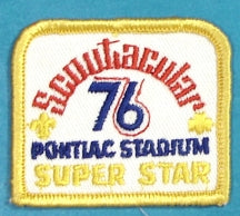 Pontiac Stadium Patch Scoutacular 1976 Super Star