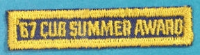1967 Cub Summer Award Strip