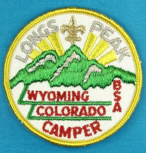 Longs Peak Camper Patch Yellow Border