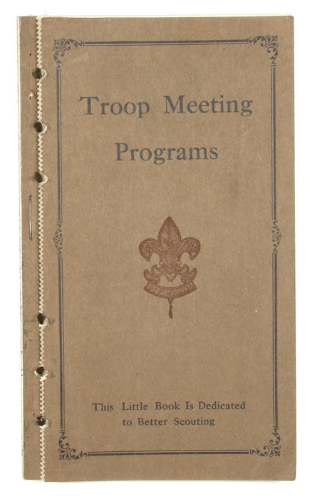Troop Meeing Programs Book 1930