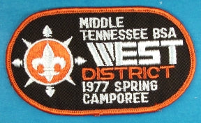 James E. West District 1977 Spring Camporee Patch