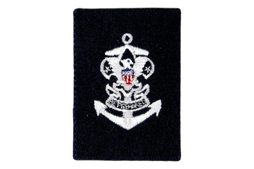 Sea Scout Quartermaster Patch on Blue Felt