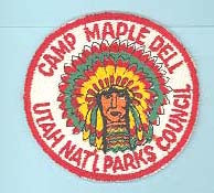 1957 Utah National Parks Camper Patch Camp Maple Dell