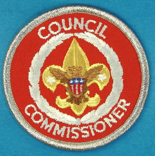 Council Commissioner Patch Silver Mylar Border