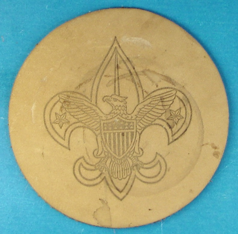 Leather Boy Scout Coaster