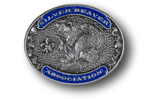 Silver Beaver Association Pin 3/4" Oval Blue