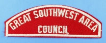 Great Southwest Area Council Red and White Council Strip