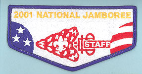 2001 NJ Order of the Arrow Service Flap Blue