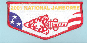 2001 NJ Order of the Arrow Service Flap Red