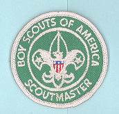 Scoutmaster Patch 1960s Type 2 with Title Gauze Back