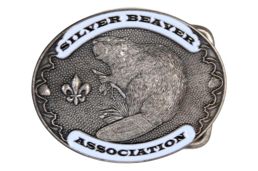 Silver Beaver Belt Buckle 2 1/2"