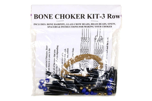 3 - Row Choker Kit - Buffalo - Blue Beads