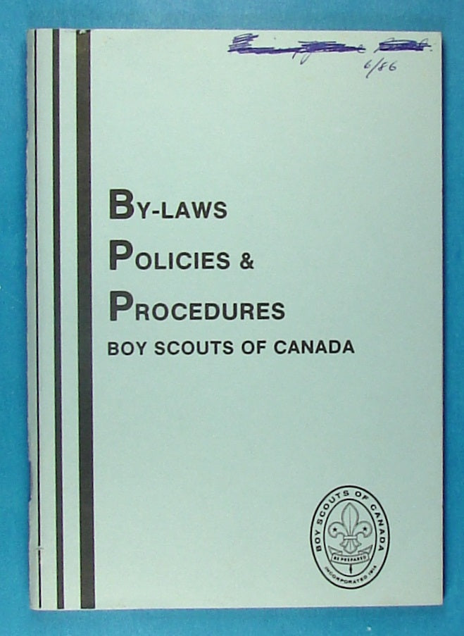 By-Laws Boy Scouts of Canada Book