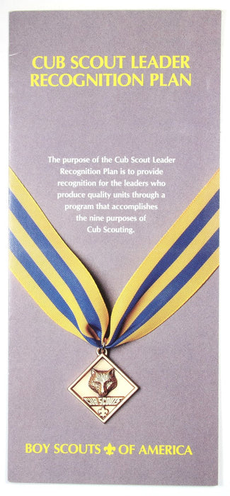 Cub Scout Leader Recognition Plan Pamphlet