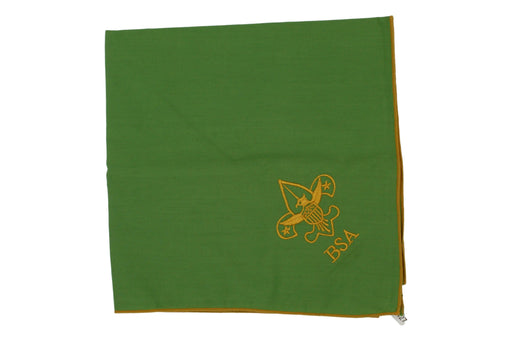 Boy Scout Of America Light Green And Gold Neckerchief