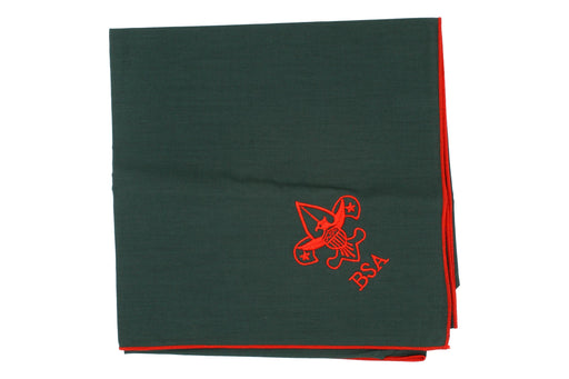 Boy Scout Of America Dark Green And Red Neckerchief