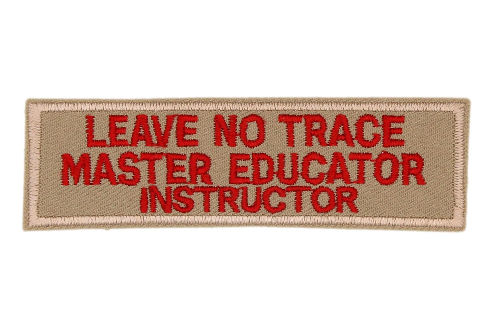 Leave No Trace Strip Master Educator Instructor Red