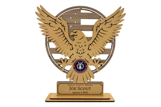 Eagle Award Plaque with Challenge Coin