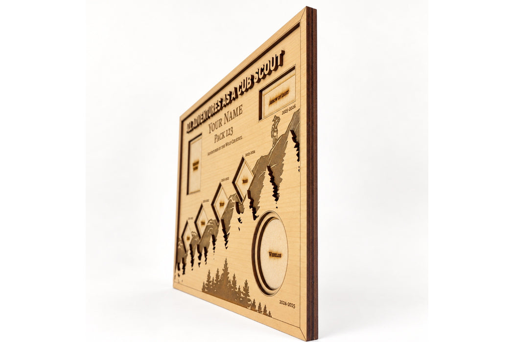 My Adventures as a Cub Scout Personalized Wooden Plaque