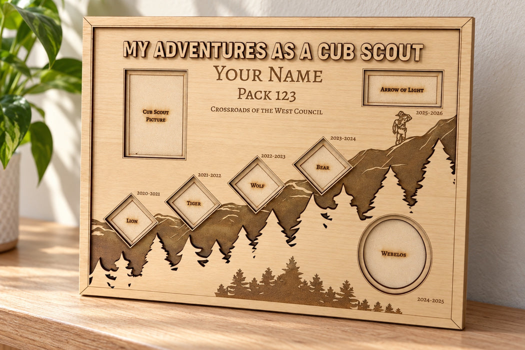 My Adventures as a Cub Scout Personalized Wooden Plaque