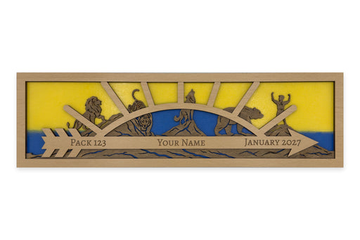 Personalized Arrow of Light Plaque – Wooden Cub Scout Gift