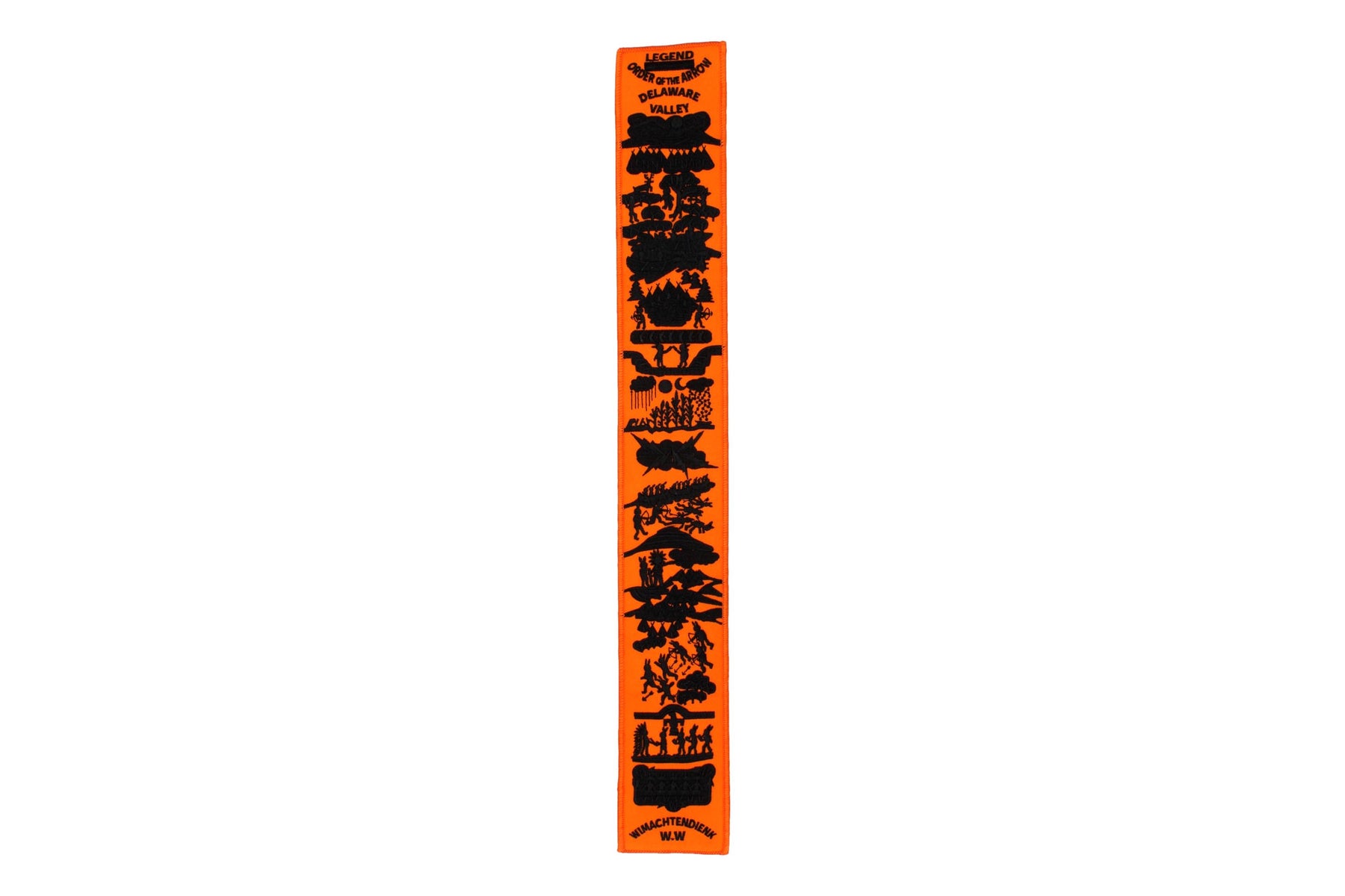 Order of the Arrow Legend Strip - Orange Twill / Black Embroidery