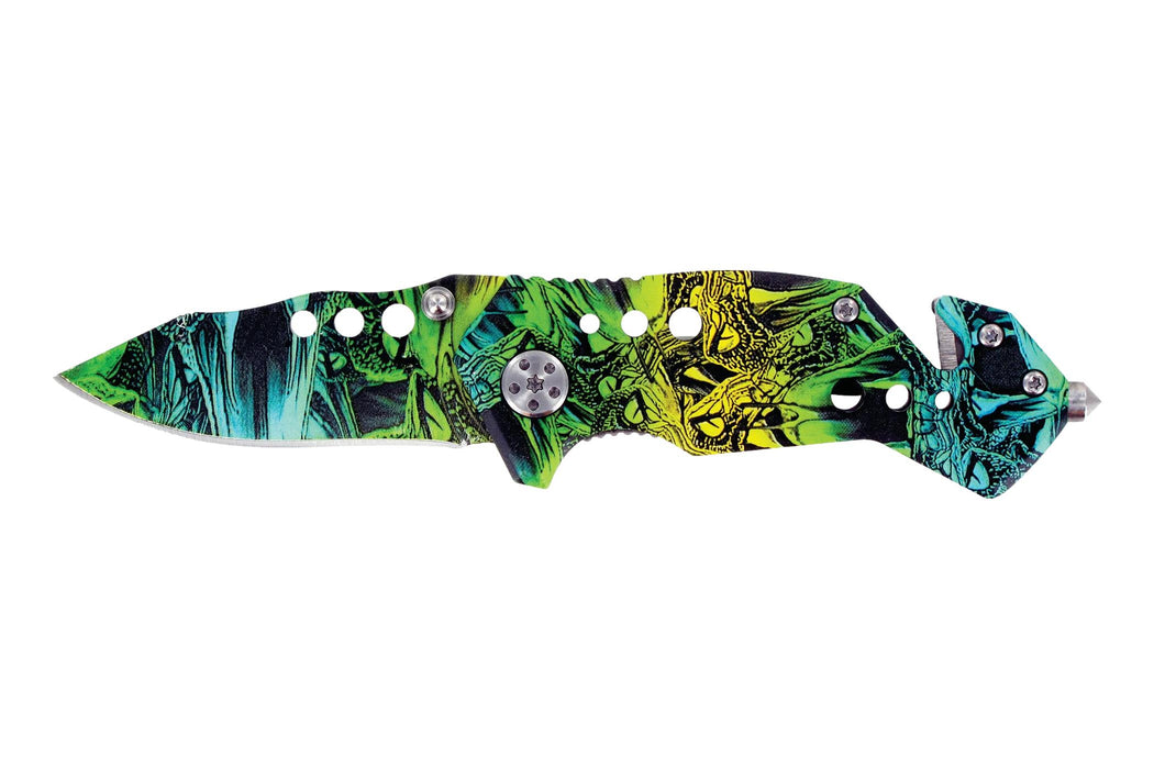 EMT Viper Folding Knife – Viper Camo Rescue Knife with Seat Belt Cutter