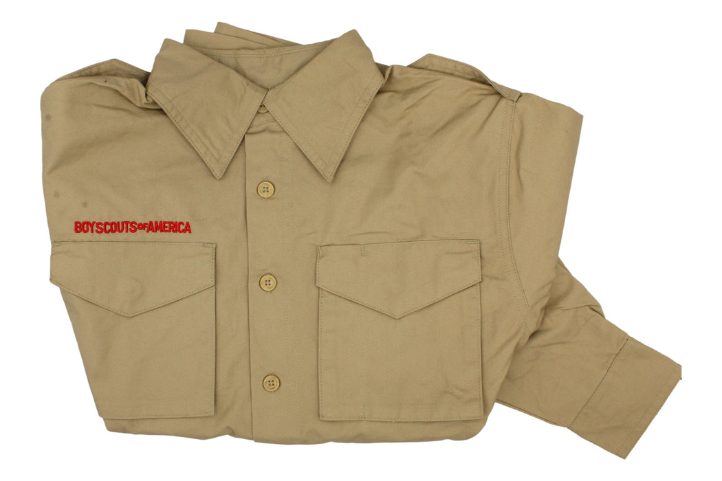 Boy Scouts Of America Uniform Shirt - Long- Sleeve- Medium Youth
