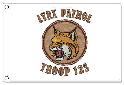 Lynx Head Patrol Flag