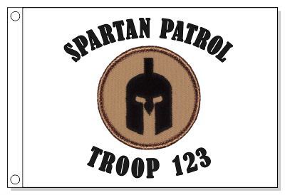 Spartan Silhouette Patrol Flag