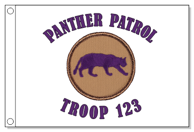 Panther Patrol Flag - Purple