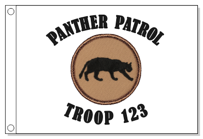 Panther Patrol Flag - Black