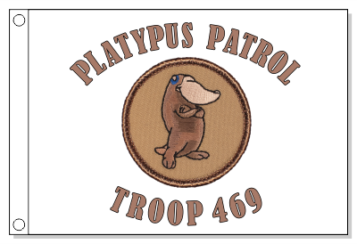 Platypus Patrol Flag - Brown