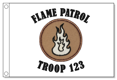 Flame Patrol Flag - White