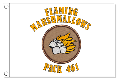 Flaming Marshmallow Patrol Flag