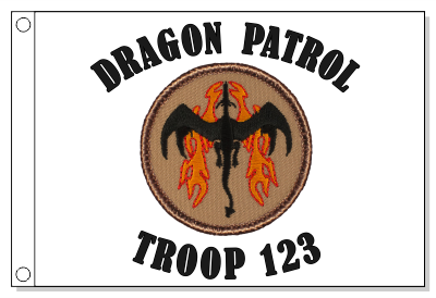 Dragon Patrol Flag - Flame Breathing