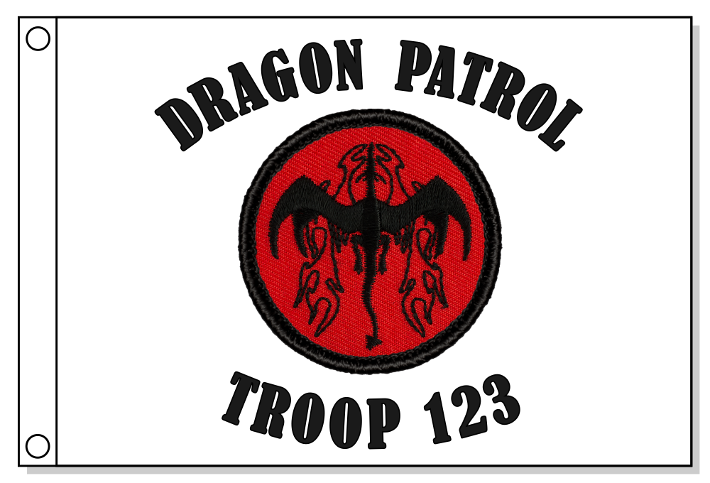 Retro Dragon Patrol Flag