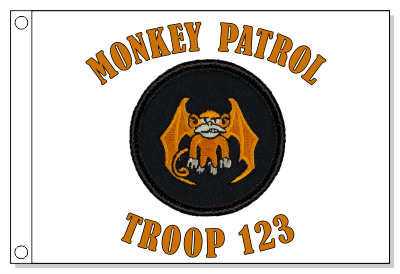 Flying Monkey Patrol Flag - Orange