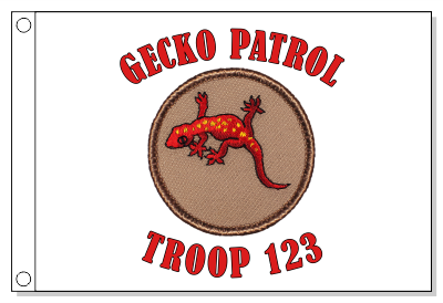 Gecko Patrol Flag - Red