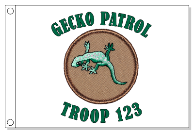 Gecko Patrol Flag - Green