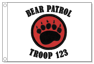 Retro Bear Claw Patrol Flag