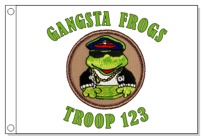 Gangsta Frog Patrol Flag
