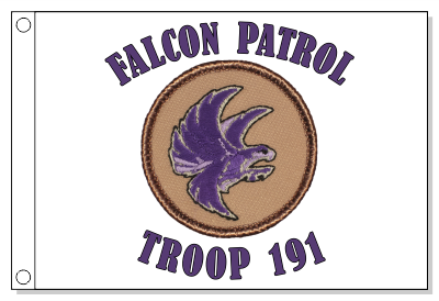 Falcon Mascot Patrol Flag